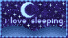 i love sleeping